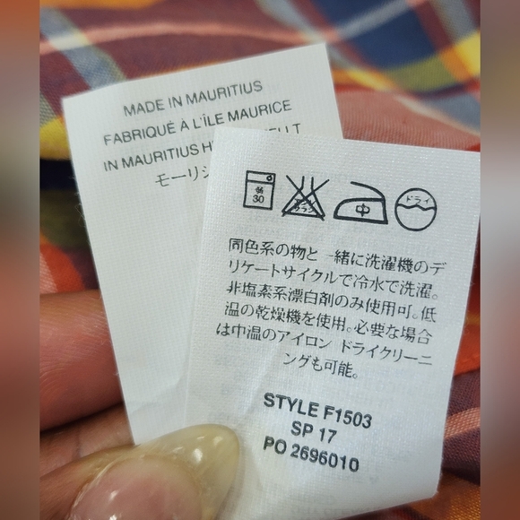 NWT J. Crew Men's Multicolor Plaid Shirt, sz MD - Picture 9 of 10